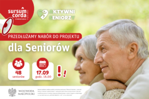 Grafika promująca projekt "Aktywni Seniorzy"