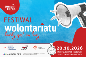 Grafika promująca festiwal wolontariatu
